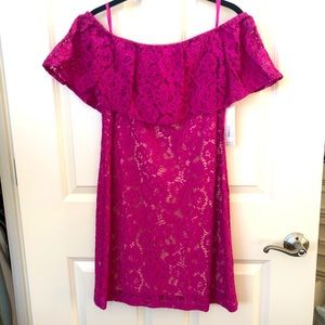 Off the shoulder cocktail dress